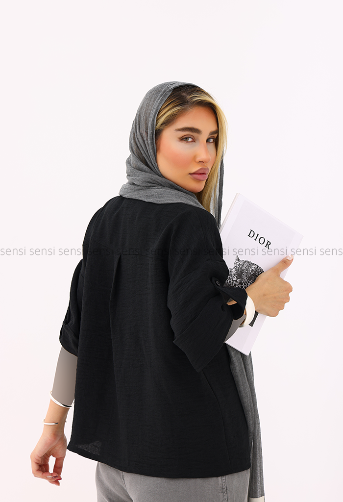 شومیز زنانه آستین پاگن دار کد1006372